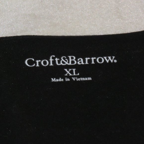 Croft & Borrow 3/4 Sleeve Black Floral Pullover Blouse and Faux Sweater Size XL - Picture 6 of 7